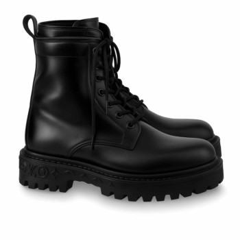 Louis Vuitton Voltaire Leather Combat Boots – Triple Black