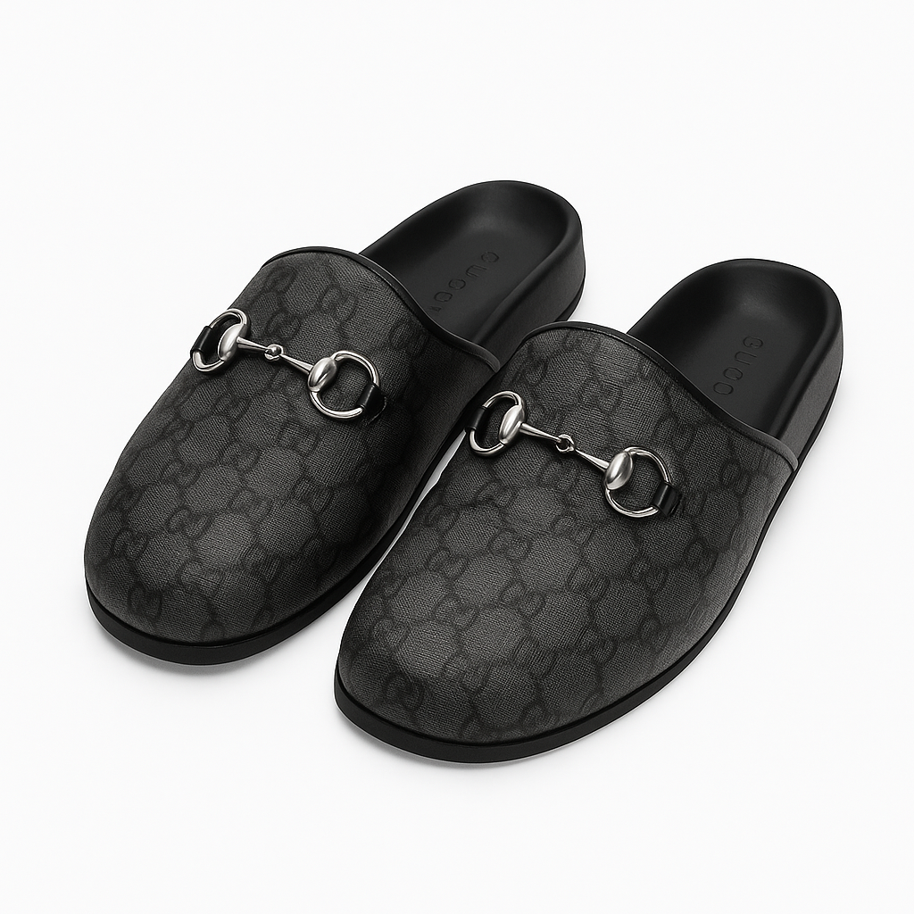 Gucci GG Supreme Horsebit Slippers